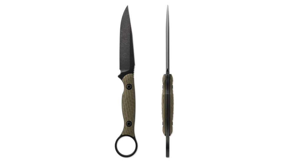 Toor Knives Anaconda Fixed Blade Knife, 3.75in, CPM S35VN Steel, G10 Handle, Covert Green, Anaconda-Covert Green