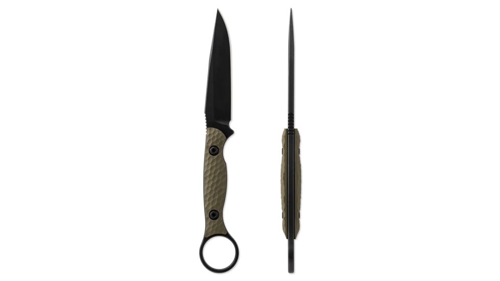 Toor Knives Anaconda Fixed Blade Knife, 3.75in, CPM S35VN Steel, G10 Handle, Covert Green, Anaconda-Covert Green