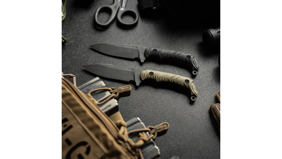 Toor Knives Apnea Fixed Blade Knife, 4.25in, CPM Cru-Wear, Drop Point, G10 Handle, Havoc Black, Black, Apnea - Havoc Black