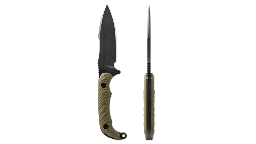 Toor Knives Apnea Fixed Blade Knife, 4.25in, CPM Cru-Wear, Drop Point, G10 Handle, Spitfire Green, Grey, Apnea - Spitfire Green