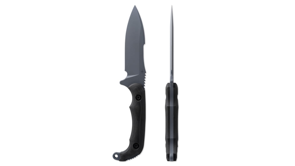 Toor Knives Apnea Fixed Blade Knife, 4.25in, CPM Cru-Wear, Drop Point Blade, SureTouch G10 Handle, Abyss, Black/Abyss, Apnea - Abyss