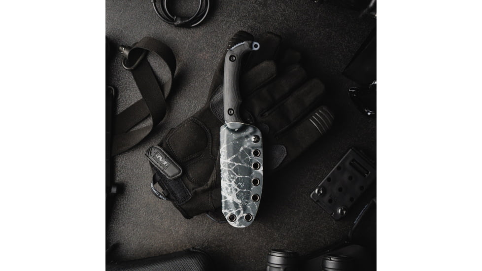 Toor Knives Apnea Fixed Blade Knife, 4.25in, CPM Cru-Wear, Drop Point Blade, SureTouch G10 Handle, Abyss, Black/Abyss, Apnea - Abyss