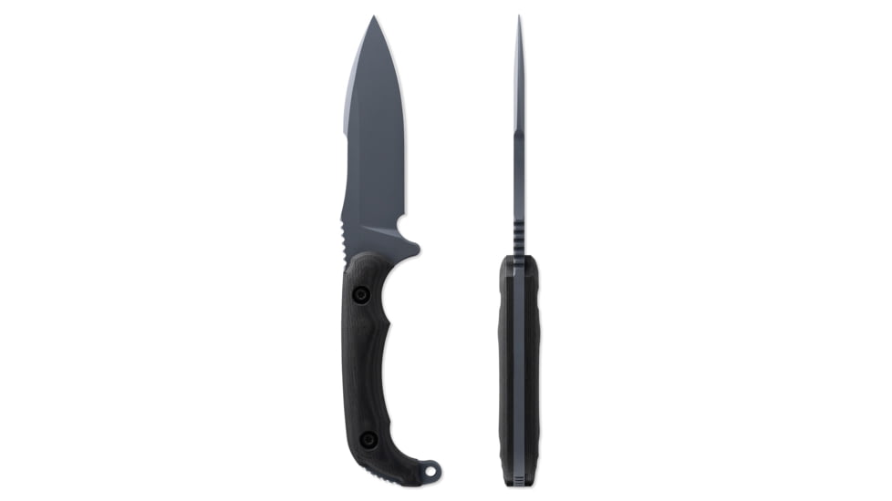 Toor Knives Apnea Fixed Blade Knife, 4.25in, CPM Cru-Wear, Drop Point Blade, SureTouch G10 Handle, Abyss, Black/Abyss, Apnea - Abyss