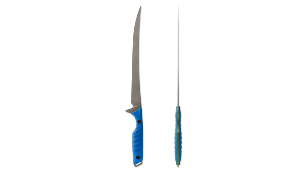 Toor Knives Avalon Fixed Blade Knife, 9 in, CPM-154 Steel, Recurve, G10, Tidal Blue, Dark Grey, Avalon - Tidal Blue
