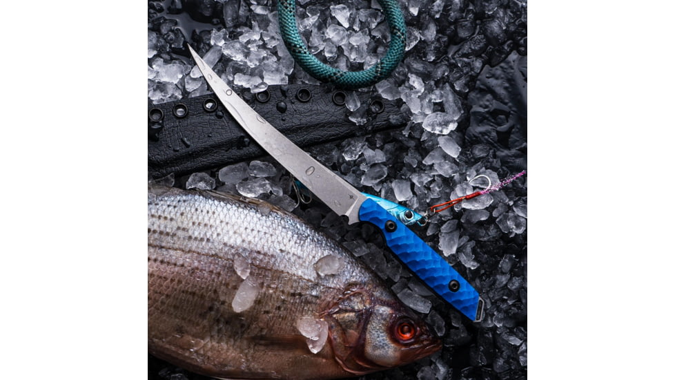 Toor Knives Avalaon Fixed Blade Knives, 6in, Steel CPM 154, G10, Leviathan Blue, Avalaon-Leviathan Blue