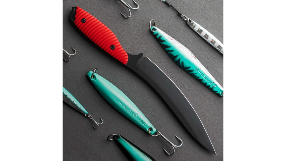 Toor Knives Cardiff Fixed Blade Knife, 8in, Steel CPM 154, G10, Snapper Red, Cardiff-Snapper-Red