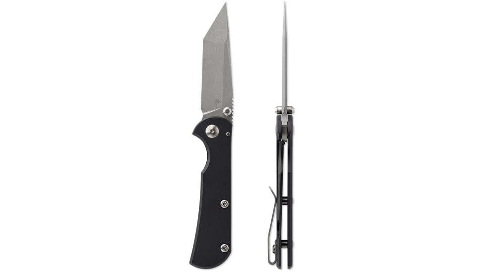 Toor Knives Chasm FL154T Folding Knife, 3.25in, Steel CPM 154, 6AL-4V Titanium, Black, Chasm-FL154T-Black