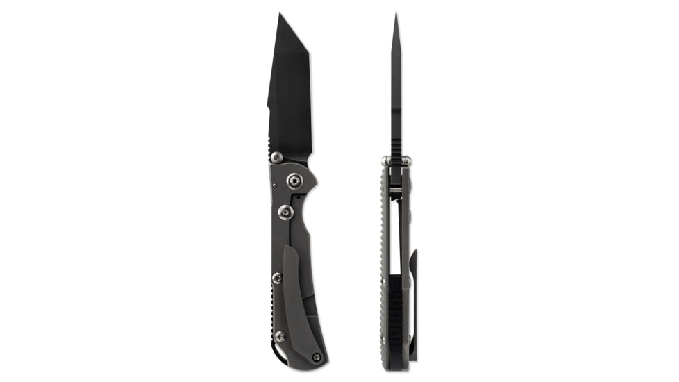 Toor Knives Chasm XLT Folding Blade Knife, 3.25in, CPM 154, 6AL-4V Titanium Handle, Stealth, Chasm-XLT-Stealth