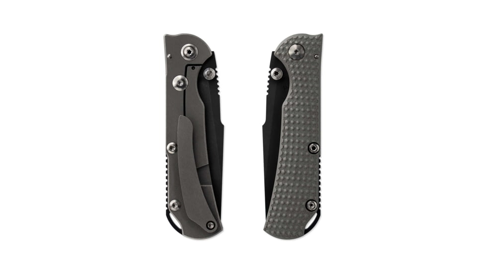 Toor Knives Chasm XLT Folding Blade Knife, 3.25in, CPM 154, 6AL-4V Titanium Handle, Stealth, Chasm-XLT-Stealth