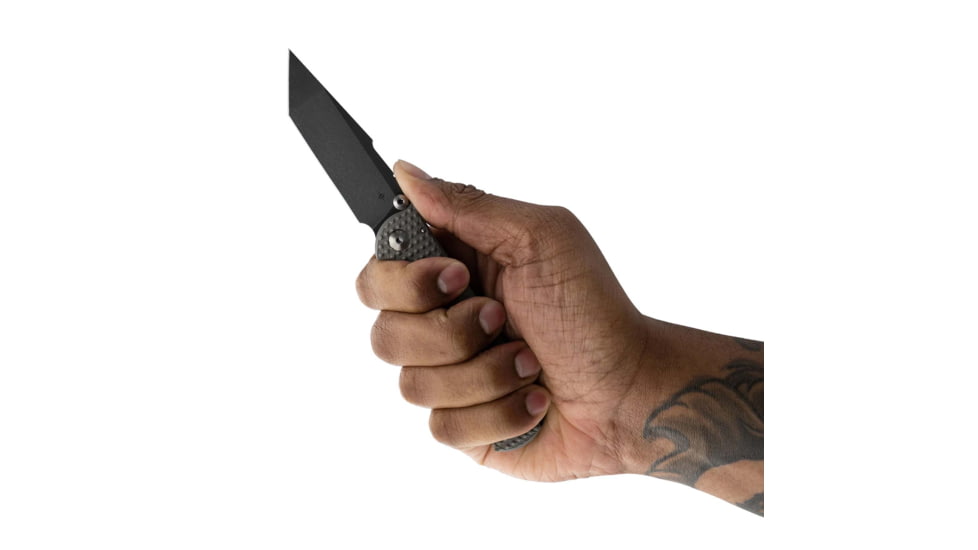 Toor Knives Chasm XLT Folding Blade Knife, 3.25in, CPM 154, 6AL-4V Titanium Handle, Stealth, Chasm-XLT-Stealth