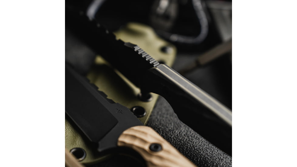 Toor Knives Crewman Fixed Blade Knife, 4.5in, CPM Cruwear Steel, G10 Handle, Bomber Black, Army Green, The Crewman - Bomber Black