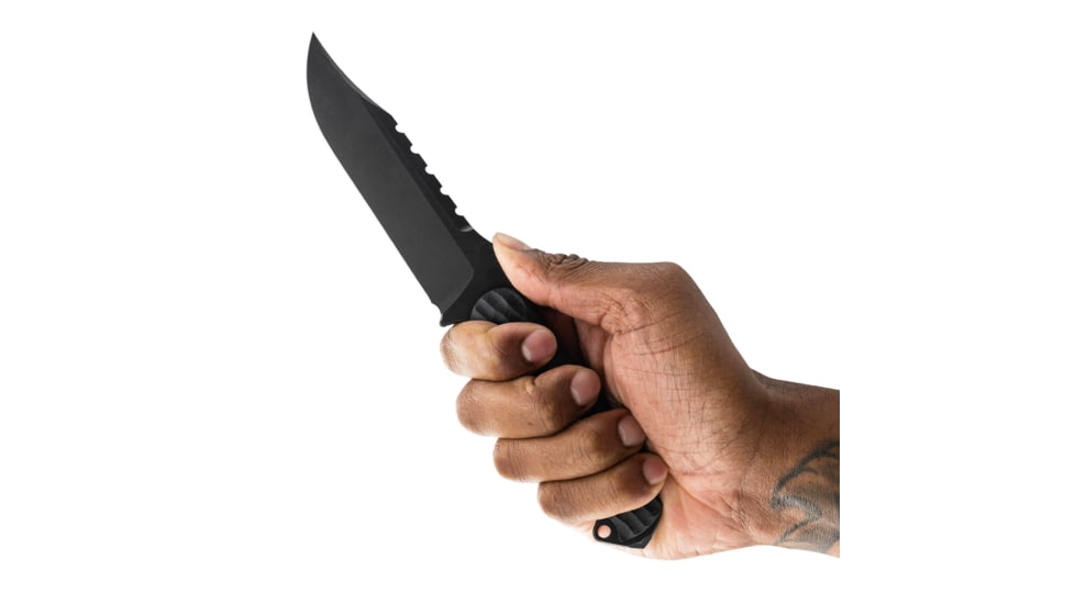 Toor Knives Crewman Fixed Blade Knife, 4.5in, CPM Cruwear Steel, G10 Handle, Bomber Black, Army Green, The Crewman - Bomber Black
