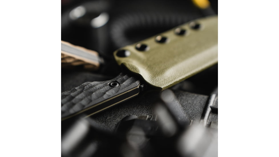 Toor Knives Crewman Fixed Blade Knife, 4.5in, CPM Cruwear Steel, G10 Handle, Bomber Black, Army Green, The Crewman - Bomber Black