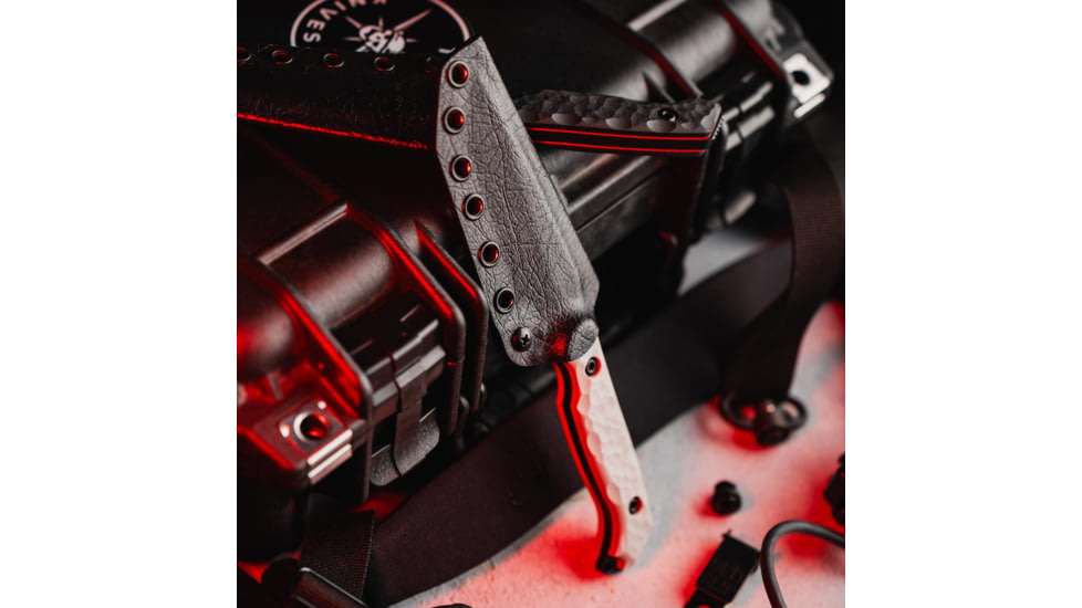 Toor Knives Darter T Fixed Blade Knife, 4.25 in, CPM-M4, Tanto, G10, Disruptive Grey, Black Tru Hide, Darter T - Disruptive Grey