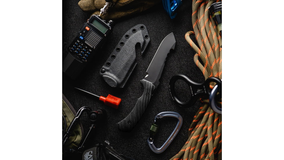 Toor Knives Egress Fixed Blade Knife, 4.875 in CPM-S35VN Steel Blade, G10 Carbon Handle, Egress-Carbon