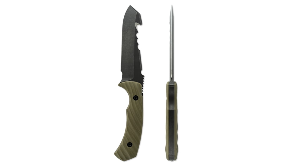 Toor Knives Egress Fixed Blade Knife, 4.875 in CPM-S35VN Steel Blade, G10 Covert Green Handle, Egress-Covert Green
