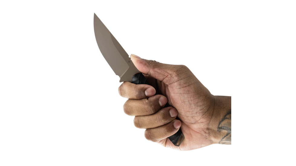 Toor Knives Field 3.0 Fixed Blade Knife, 3.6in, CPM 154 Steel, Ebony Handle, Canyon Drab, Black Tru Hide, Field 3.0 - Canyon Drab