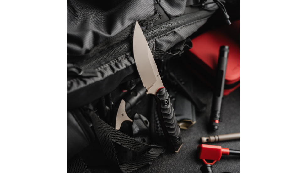 Toor Knives Field 3.0 Fixed Blade Knife, 3.6in, CPM 154 Steel, Ebony Handle, Canyon Drab, Black Tru Hide, Field 3.0 - Canyon Drab