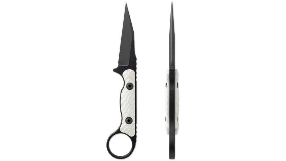 Toor Knives G10 Jank Shank Fixed Blade Knife, 3in, CPM S35VN Steel, Steel Handle, Black, G10 Jank Shank-Black