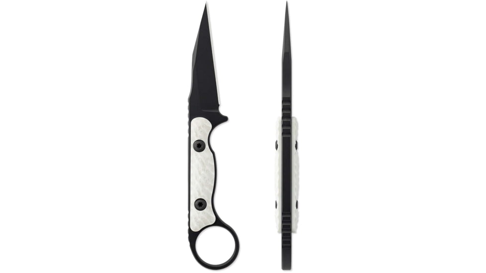 USED Toor Knives G10 Jank Shank Fixed Blade Knife, 3in, CPM S35VN Steel, Steel Handle, Black, G10 Jank Shank-Black, EDEMO1