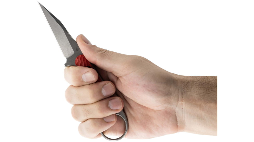 Toor Knives G10 Jank Shank Fixed Blade Knife, 3in, CPM S35VN Steel, Steel Handle, Stone, G10 Jank Shank-Stone