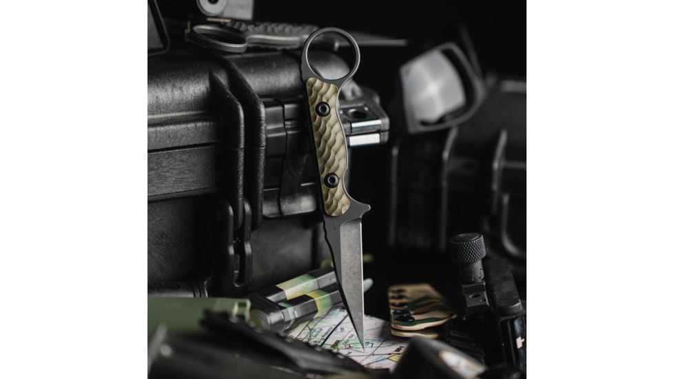 Toor Knives Jank Shank Fixed Blade Knife, 3in, CPM 35VN, Steel Handle, Outlaw, Jank-Shank-Outlaw