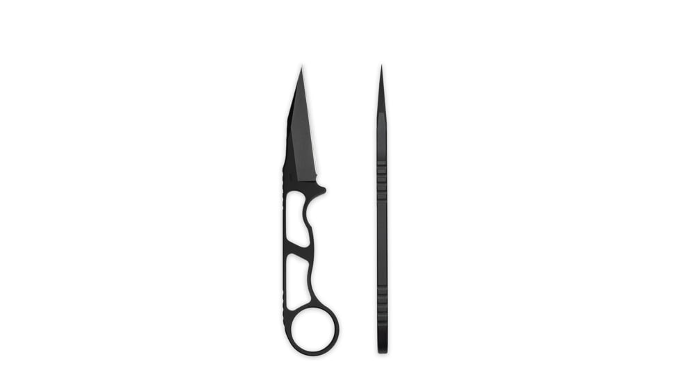Toor Knives Jank Shank Fixed Blade Knife, 3in, CPM 35VN, Steel Handle, Shadow Black, Jank Shank-Shadow Black