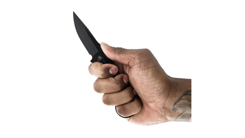 Toor Knives Jank Shank S Fixed Blade Knife, 3in, CPM M4 Steel, G10 Handle, SoCom Black, Black Hydro Static, Jank Shank S - SoCom Black