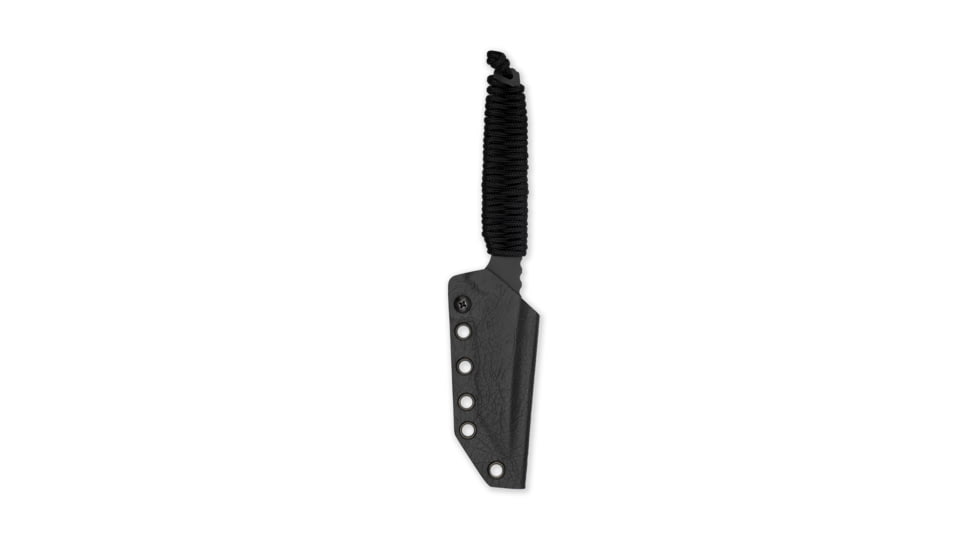Toor Knives Kingpin Fixed Blade Knife, 4in, CPM 3V Steel, Paracord Handle, Shadow Black, Kingpin-Shadow Black