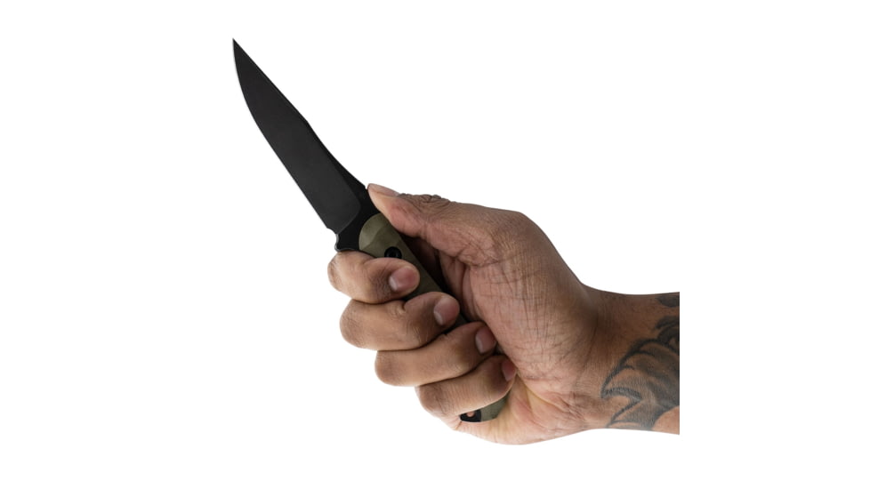 Toor Knives Krypteia Fixed Blade Knife, 4.0in, CPM S35VN Steel, G10 Handle, Covert Green, Krypteia-Covert Green