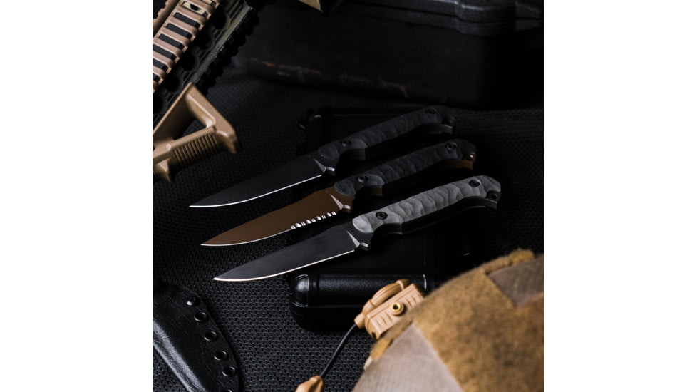 Toor Knives Krypteia Fixed Blade Knife, 4in, CPM S35VN, G10 Handle, Stealth, Krypteia-Stealth