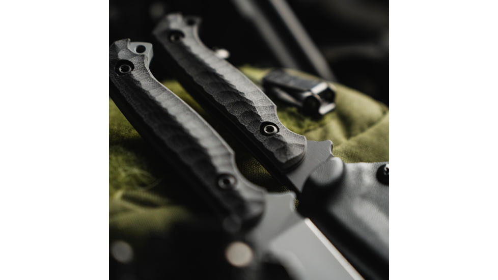 Toor Knives Krypteia S Fixed Blade Knife, 4in, CPM M4 Steel, G10 Handle, Phantom Grey, Black Hydro Static, Krypteia S - Phantom Grey