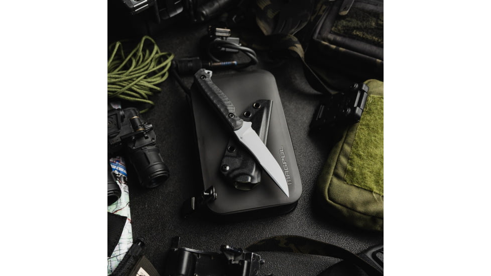 Toor Knives Krypteia S Fixed Blade Knife, 4in, CPM M4 Steel, G10 Handle, Phantom Grey, Black Hydro Static, Krypteia S - Phantom Grey