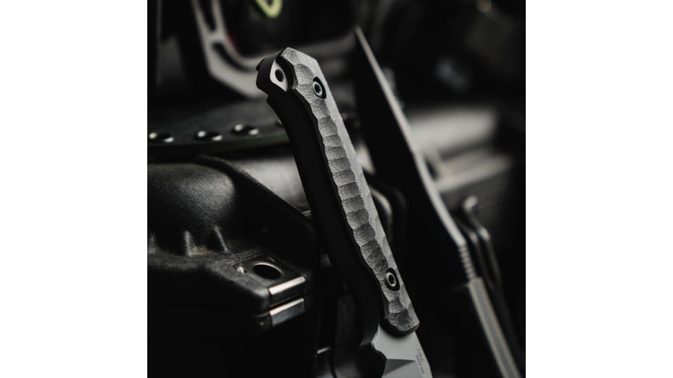 Toor Knives Krypteia S Fixed Blade Knife, 4in, CPM M4 Steel, G10 Handle, Phantom Grey, Black Hydro Static, Krypteia S - Phantom Grey