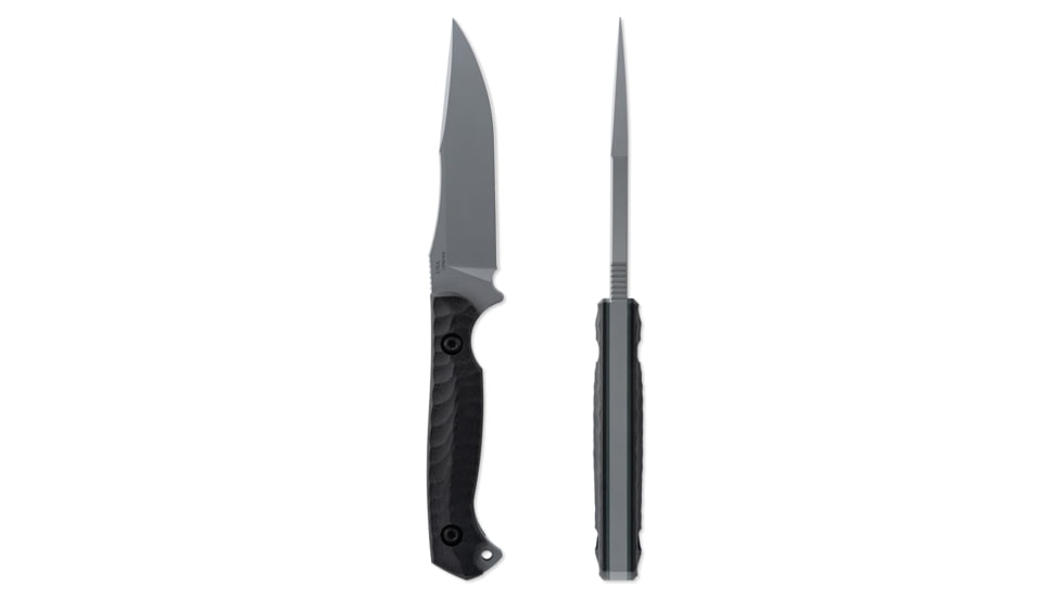 Toor Knives Krypteia S Fixed Blade Knife, 4in, CPM M4 Steel, G10 Handle, Phantom Grey, Black Hydro Static, Krypteia S - Phantom Grey