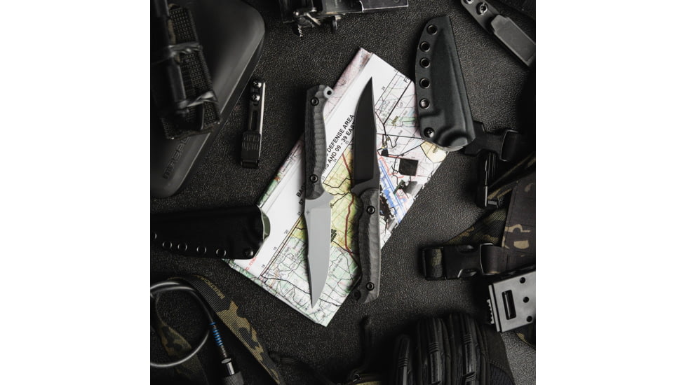 Toor Knives Krypteia S Fixed Blade Knife, 4in, CPM M4 Steel, G10 Handle, SoCom Black, Black Hydro Static, Krypteia S - SoCom Black