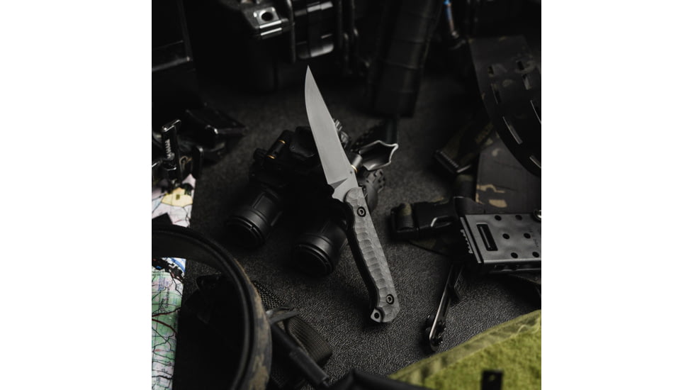 Toor Knives Krypteia S Fixed Blade Knife, 4in, CPM M4 Steel, G10 Handle, SoCom Black, Black Hydro Static, Krypteia S - SoCom Black