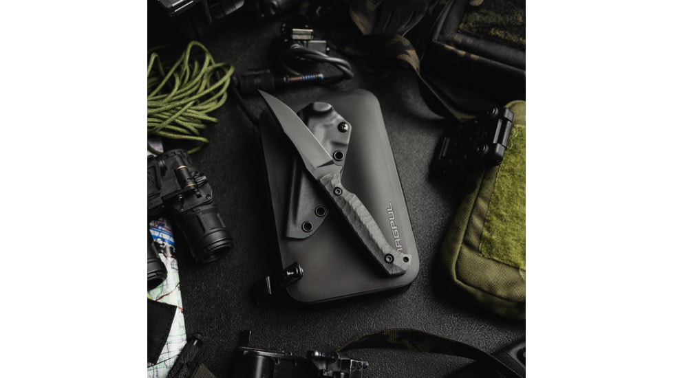 Toor Knives Krypteia S Fixed Blade Knife, 4in, CPM M4 Steel, G10 Handle, SoCom Black, Black Hydro Static, Krypteia S - SoCom Black