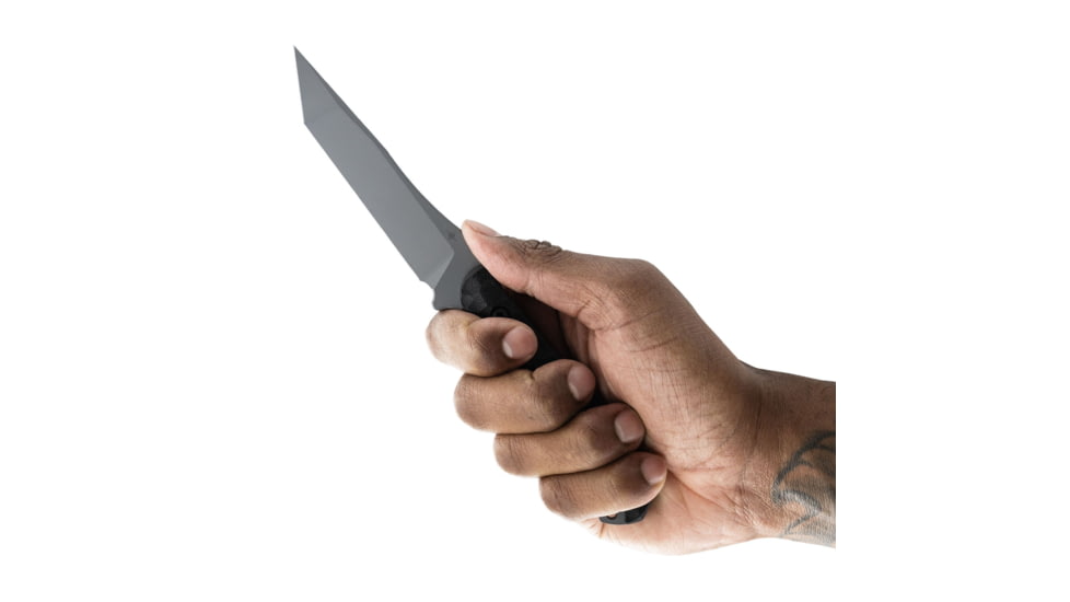 Toor Knives Krypteia T Fixed Blade Knife, 4in, CPM M4 Steel, G10 Handle, Phantom Grey, Black Hydro Static, Krypteia T - Phantom Grey