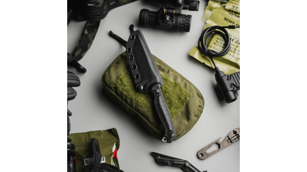 Toor Knives Krypteia T Fixed Blade Knife, 4in, CPM M4 Steel, G10 Handle, Phantom Grey, Black Hydro Static, Krypteia T - Phantom Grey