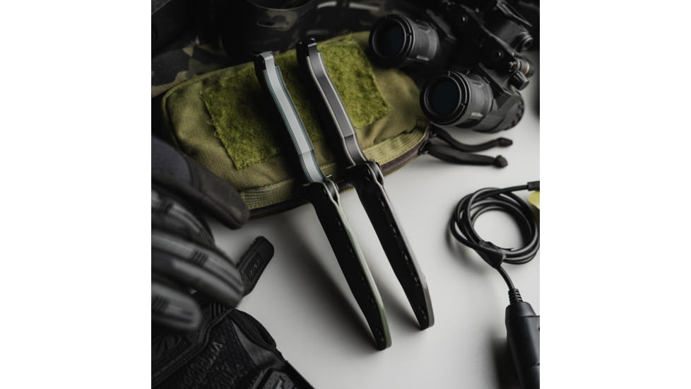 Toor Knives Krypteia T Fixed Blade Knife, 4in, CPM M4 Steel, G10 Handle, Phantom Grey, Black Hydro Static, Krypteia T - Phantom Grey