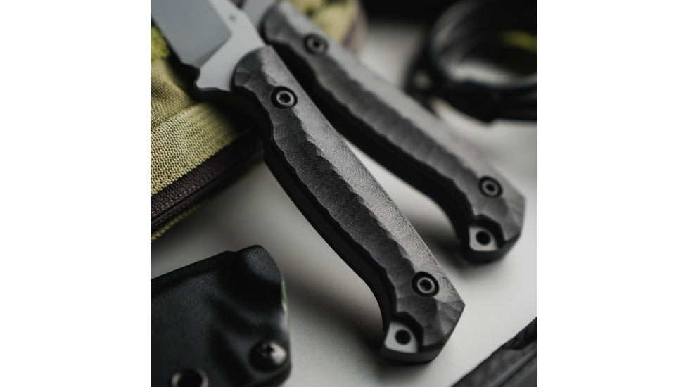 Toor Knives Krypteia T Fixed Blade Knife, 4in, CPM M4 Steel, G10 Handle, SoCom Black, Black Hydro Static, Krypteia T - SoCom Black