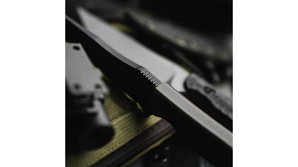 Toor Knives Krypteia T Fixed Blade Knife, 4in, CPM M4 Steel, G10 Handle, SoCom Black, Black Hydro Static, Krypteia T - SoCom Black