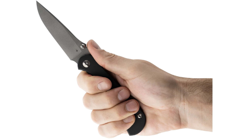 Toor Knives Merchant 2.0 FL35S Folding Knife, 3.75in, Steel CPM S35VN, 6AL-4V Titanium, Black, Merchant-2.0-FL35S-Black