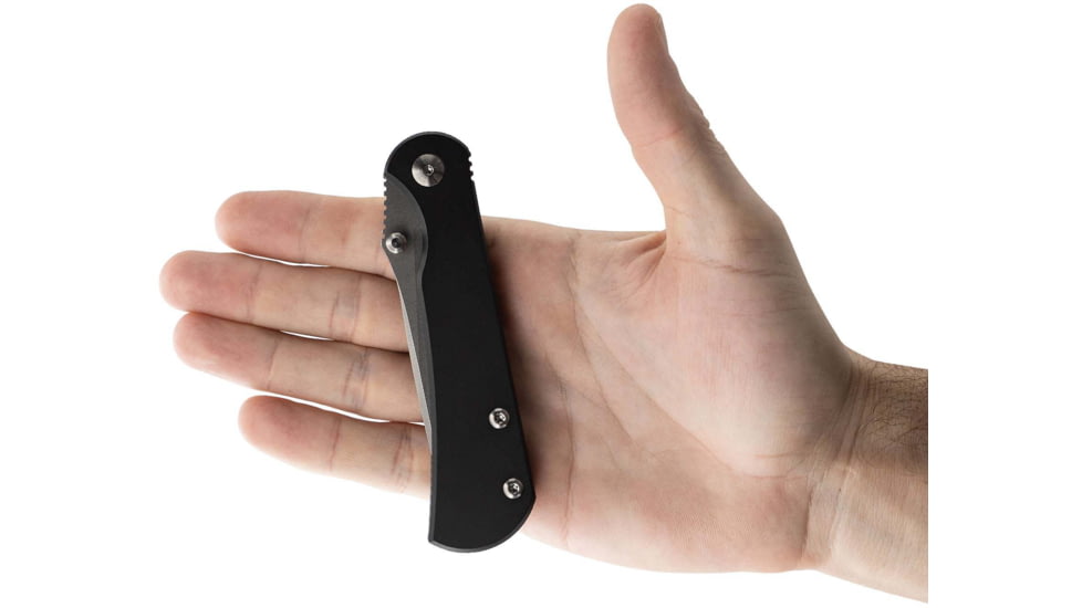 Toor Knives Merchant 2.0 FL35S Folding Knife, 3.75in, Steel CPM S35VN, 6AL-4V Titanium, Black, Merchant-2.0-FL35S-Black