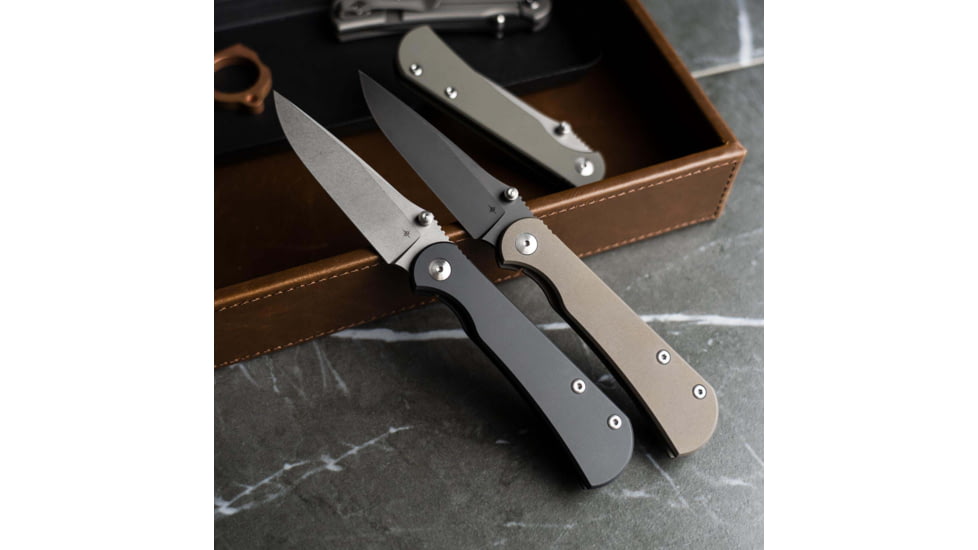 Toor Knives Merchant 2.0 FL35S Folding Knife, 3.75in, Steel CPM S35VN, 6AL-4V Titanium, Black, Merchant-2.0-FL35S-Black