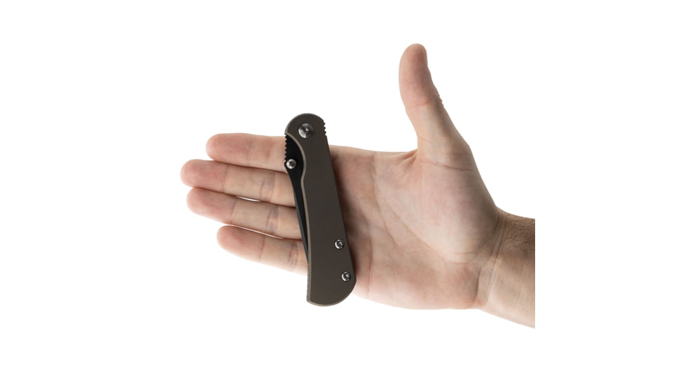 Toor Knives Merchant 2.0 FL35S Folding Knife, 3.75in, Steel CPM S35VN, 6AL-4V Titanium, Bronze, Merchant-2.0-FL35S-Bronze