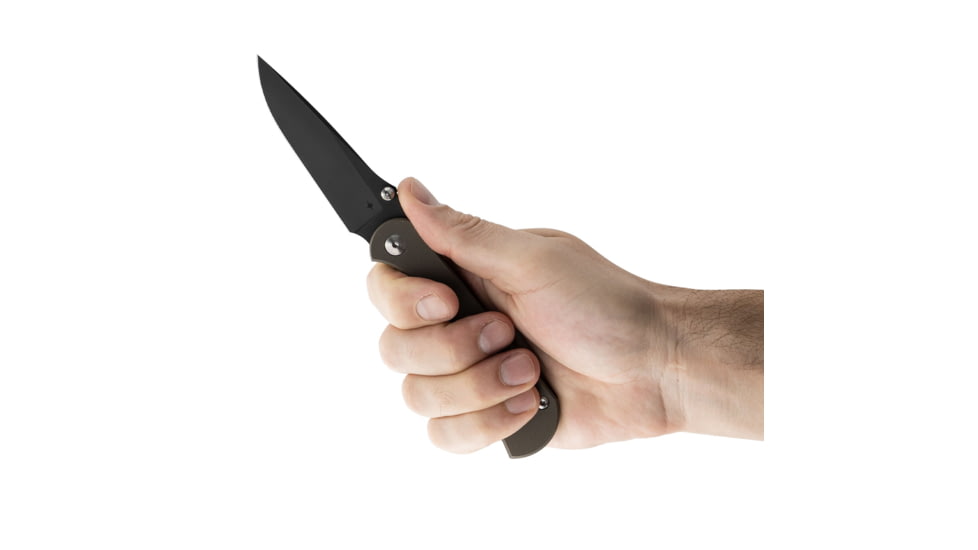 Toor Knives Merchant 2.0 FL35S Folding Knife, 3.75in, Steel CPM S35VN, 6AL-4V Titanium, Bronze, Merchant-2.0-FL35S-Bronze