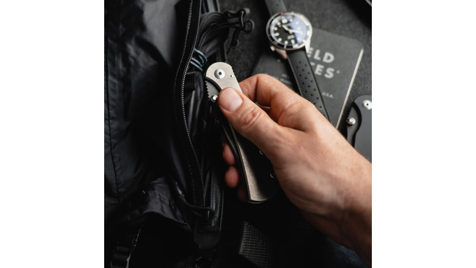 Toor Knives Merchant 2.0 FL35S Folding Knife, 3.75in, Steel CPM S35VN, 6AL-4V Titanium Handle, Stone, Merchant 2.0 S-Stone