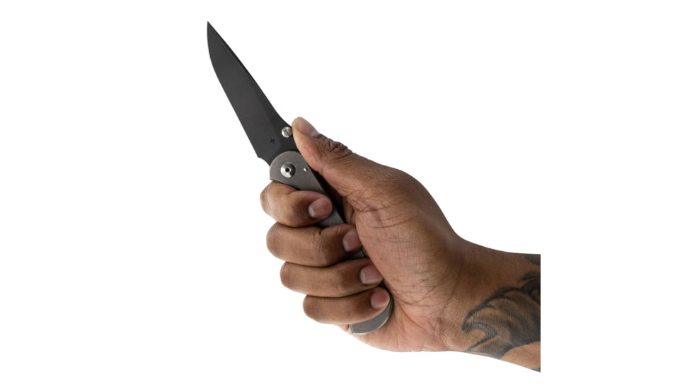 Toor Knives Merchant 2.0 FL35S Folding Knife, 3.75in, Steel CPM S35VN, 6AL-4V Titanium Handle, Stone, Merchant 2.0 S-Stone